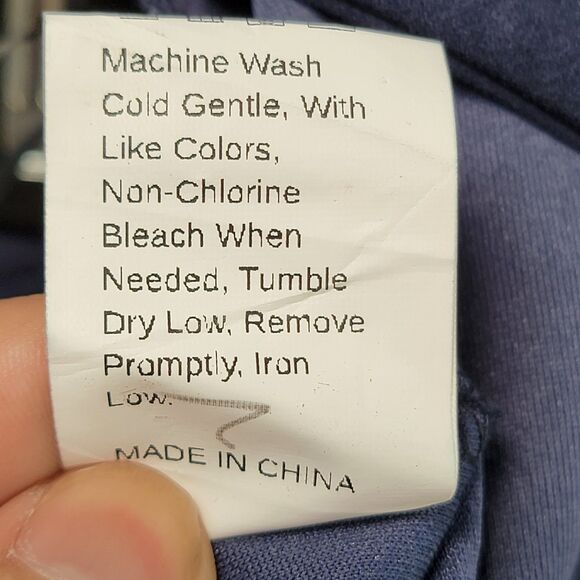 2 Piece Outfit Set Blue Drop Shoulder Open Front Coat & Pants Women's Size L - Picture 7 of 13